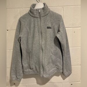 Columbia women’s gray fleece jacket zipper front size M